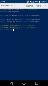 Cloud Shell PowerShell