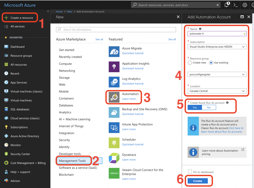 create-azure-automation