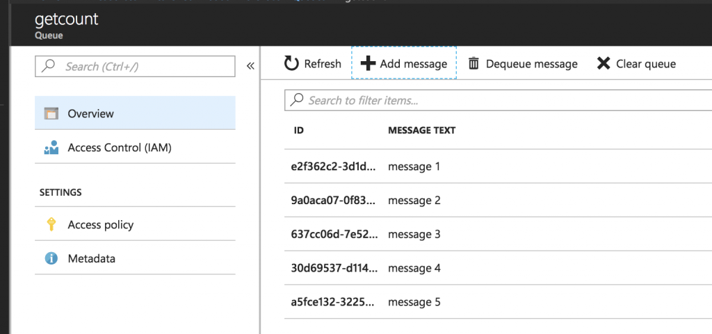 added-azure-q-messages